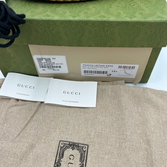 Men's Gucci, maxi GG high top canvas sneakers size 12.5 made in Spain - Picture 6 of 10